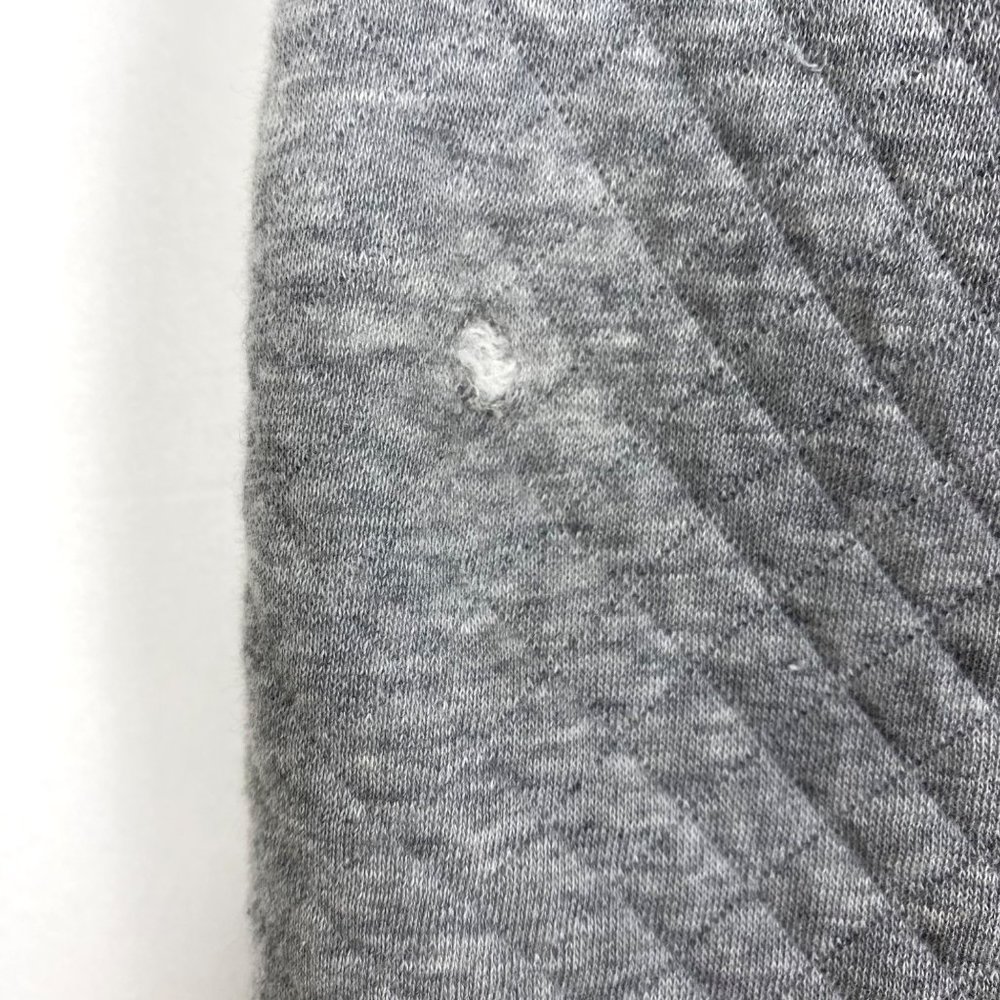 Eileen Fisher One Button Quilted Jacket Cardigan Sweater Grey - Picture 8 of 10